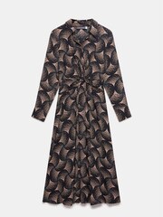 Mint Velvet Gold Geometric Print Midi Dress - Image 3 of 4