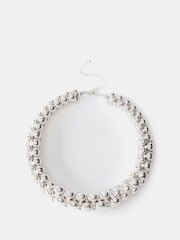 Mint Velvet Silver Tone Sphere Statement Necklace - Image 1 of 1
