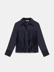Mint Velvet Blue Pintuck Detail Shirt - Image 3 of 4