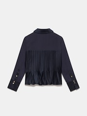 Mint Velvet Blue Pintuck Detail Shirt - Image 4 of 4