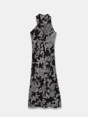 Mint Velvet Black Floral Lace Print Maxi Dress - Image 3 of 4