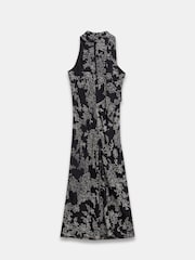 Mint Velvet Black Floral Lace Print Maxi Dress - Image 4 of 4