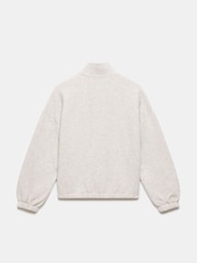 Mint Velvet Grey Textured Sweatshirt - Image 4 of 4