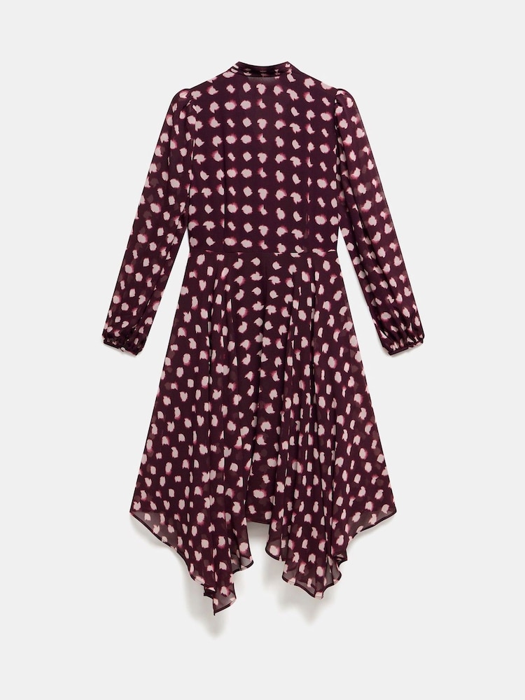 Mint Velvet Natural Spot Print Midi Dress - Image 4 of 4