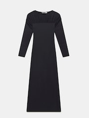 Mint Velvet Black Mesh Jersey Maxi Dress - Image 3 of 4