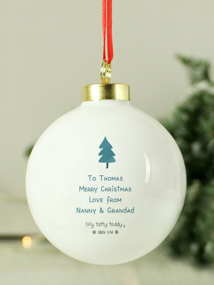 Personalised Tiny Tatty Teddy Christmas Bauble by PMC - Image 3 of 3