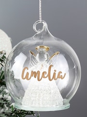 Personalised Christmas LED Angel Bauble by PMC - Image 3 of 4