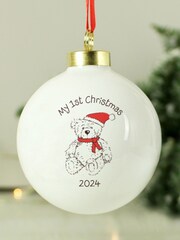 Teddy ChristmasThemed Bauble by PMC - Image 2 of 3