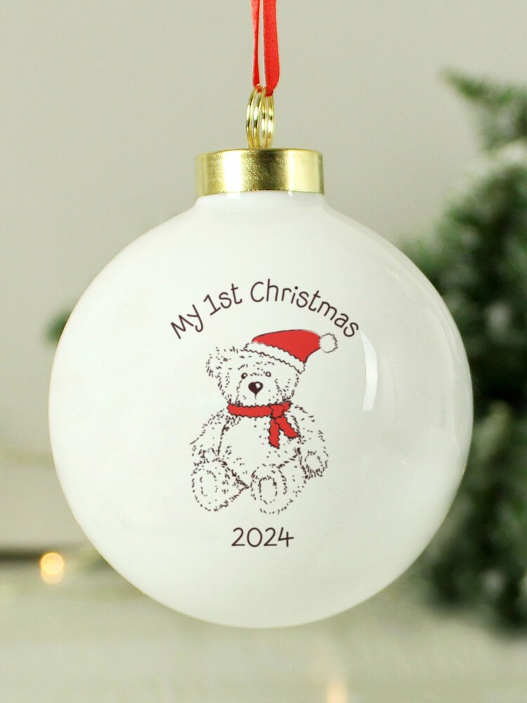 Teddy ChristmasThemed Bauble by PMC - Image 2 of 3