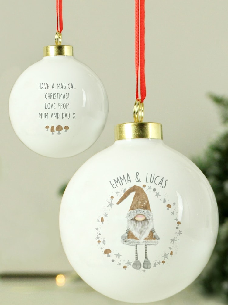 Personalised Christmas Gonk Bauble by PMC - Image 1 of 3