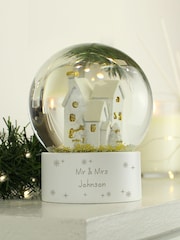 Personalised Message Village Glitter Christmas Snow Globe by PMC - Image 2 of 3