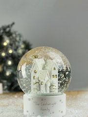 Personalised Message Village Glitter Christmas Snow Globe by PMC - Image 3 of 3