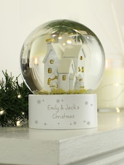 Personalised Christmas House Glitter Snow Globe Decoration by PMC - Image 4 of 4