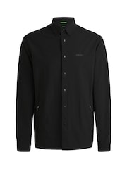 BOSS Black Relaxed-Fit Stretch Overshirt - Image 4 of 5