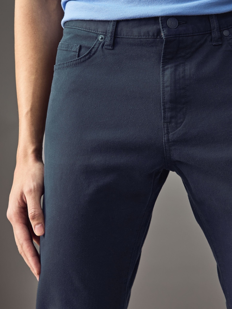 BOSS Blue Stretch Cotton Delaware Trousers - Image 3 of 5