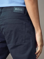 BOSS Blue Stretch Cotton Delaware Trousers - Image 4 of 5