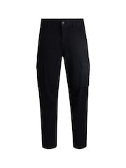 BOSS Blue Twill Stretch Cotton Cargo Trousers - Image 5 of 5