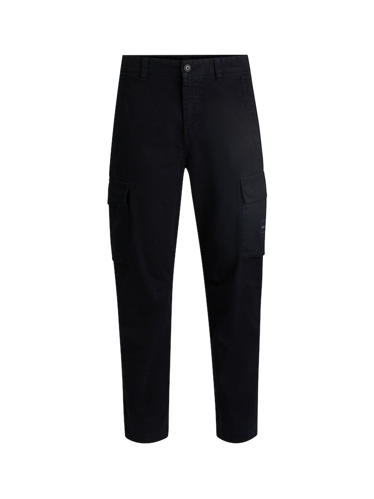 BOSS Blue Twill Stretch Cotton Cargo Trousers - Image 5 of 5