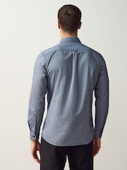 BOSS Blue Button-Down Regular-Fit 100% Cotton Shirt - Image 2 of 5