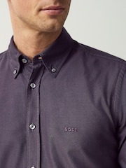 Пурпурный - BOSS Button-Down Regular-Fit 100% Cotton Shirt - Изображение 3 из 5