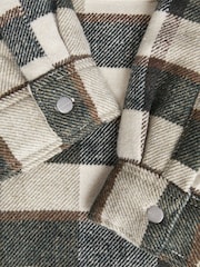 JACK & JONES White White Checked Teddy Lined Shacket - Image 8 of 8