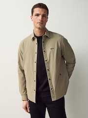BOSS Green Relaxed-Fit Stretch Overshirt - Image 1 of 5