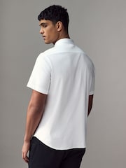 BOSS White Regular Fit Motion Oxford 100% Cotton Shirt - Image 2 of 4