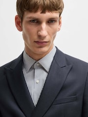 BOSS Blue Slim Fit Micro Pattern Stretch Jacket - Image 5 of 6