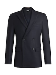 BOSS Blue Slim Fit Micro Pattern Stretch Jacket - Image 6 of 6