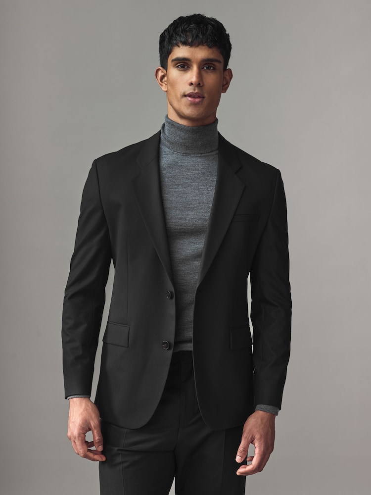 HUGO Black Hugo Wool Blend Suit Jacket - Image 1 of 5
