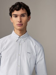 BOSS Blue Logo Detail Slim Fit Shirt - Image 3 of 5