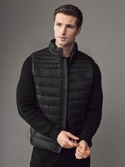 BOSS Black Water Repellent Lightweight Gilet - Image 1 of 4