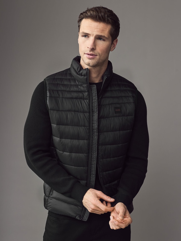BOSS Black Water Repellent Lightweight Gilet - Image 1 of 4 BOSS Black Water Repellent Lightweight Gilet - Image 1 of 4