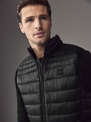 BOSS Black Water Repellent Lightweight Gilet - Image 3 of 4