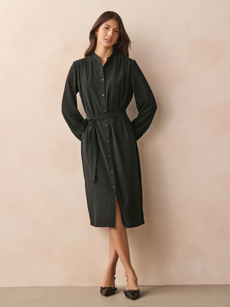 BOSS Black Belted Deborah Georgette Dress - Image 1 of 4