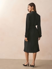 BOSS Black Belted Deborah Georgette Dress - Image 2 of 4