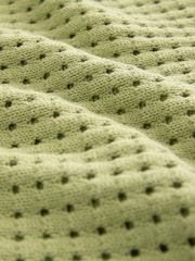 Green Sage 100% Cotton Mesh Fly Collar Polo Shirt - Image 7 of 7