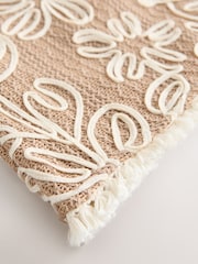 Neutral Floral Print Embroidered Strappy Cami Top - Image 3 of 3