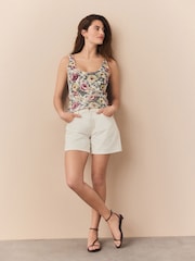 Floral Print Knitted Co-Ord Tank Vest - Image 2 of 8