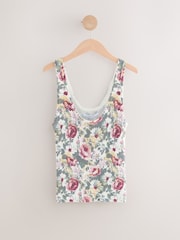 Floral Print Knitted Co-Ord Tank Vest - Image 6 of 8