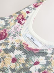 Floral Print Knitted Co-Ord Tank Vest - Image 7 of 8