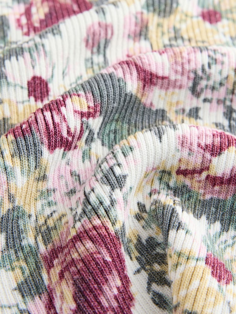 Floral Print Knitted Co-Ord Tank Vest - Image 8 of 8