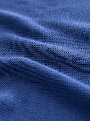 Blue Knitted Crew Neck Vest with Linen - Image 9 of 9