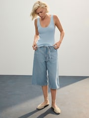 Blue Pale Knitted Co-Ord Tank Vest - Image 2 of 8