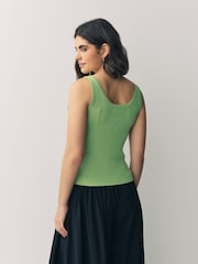 Green Bright Knitted Co-Ord Tank Vest - Image 2 of 5
