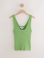 Green Bright Knitted Co-Ord Tank Vest - Image 4 of 5