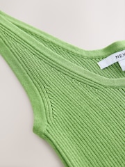 Green Bright Knitted Co-Ord Tank Vest - Image 5 of 5