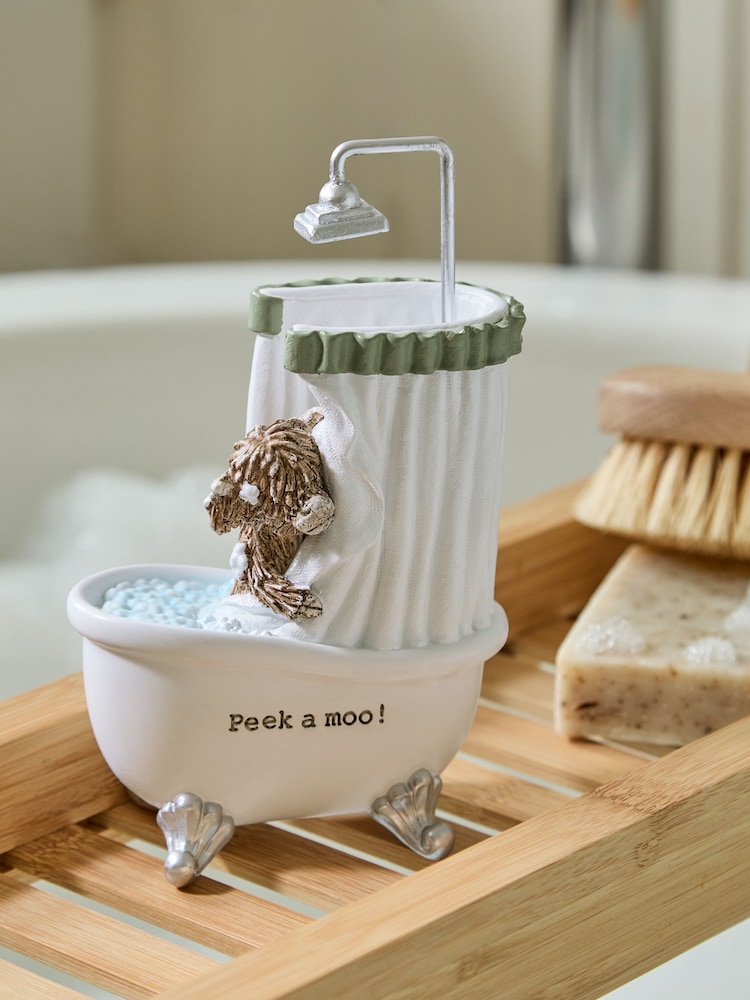 Natural Hamish the Highland Cow Bathroom Bath Ornament - Image 1 of 3