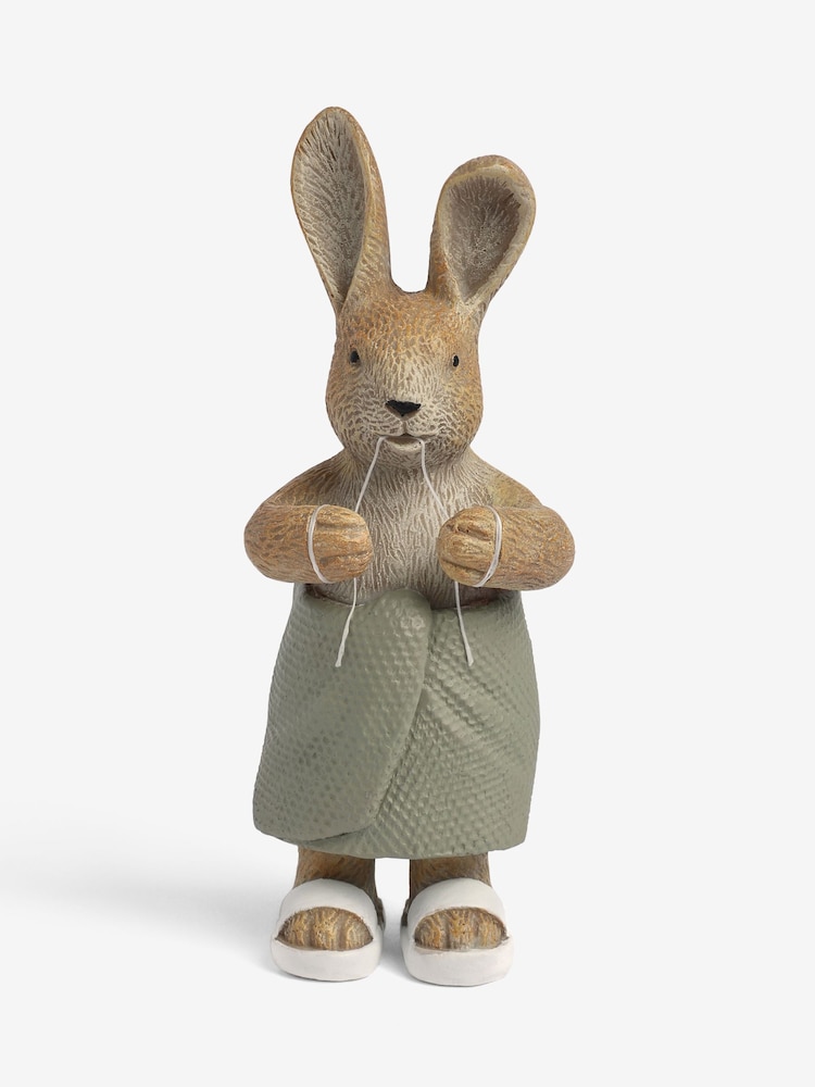 Natural Rosie Rabbit Flossing Bathroom Ornament - Image 1 of 1