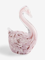 Pink Confetti Glass Swan Ornament - Image 3 of 3